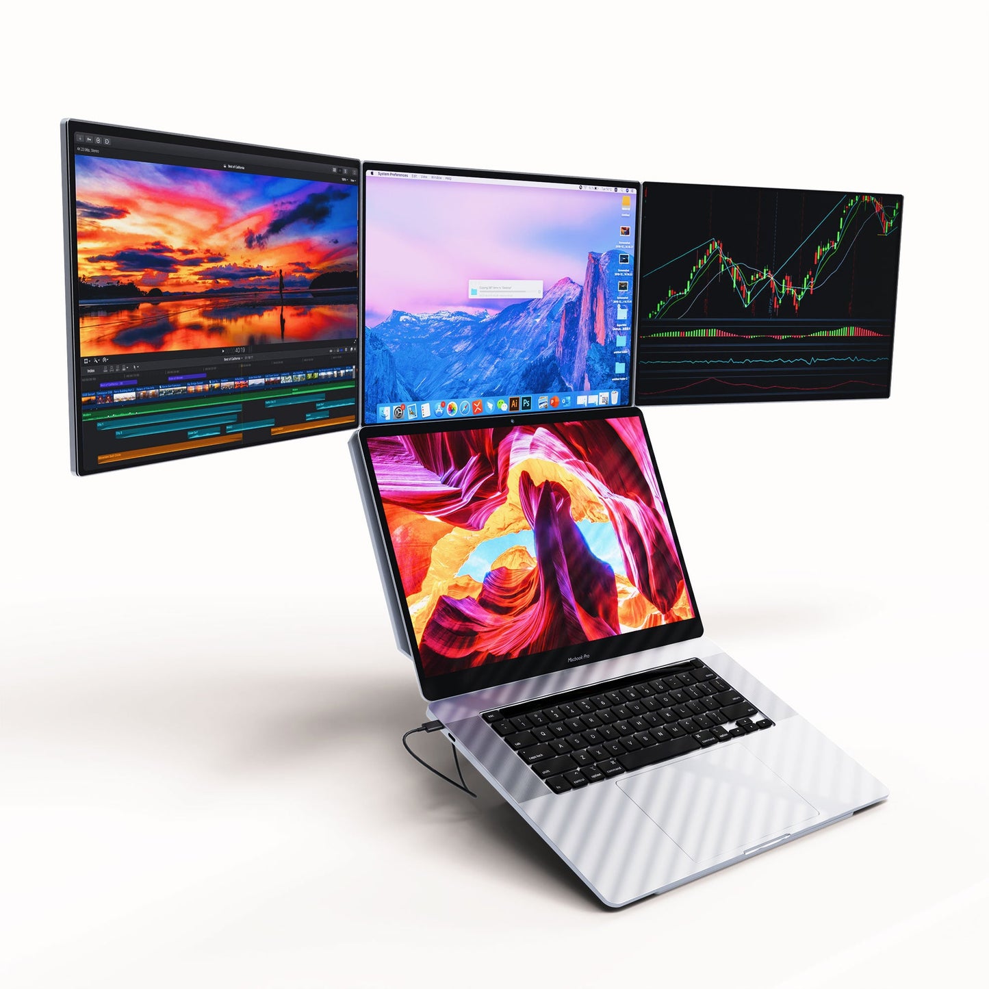 AocAmity TriCreate 16″ Silver Edition – Modular Triple-Screen Freedom