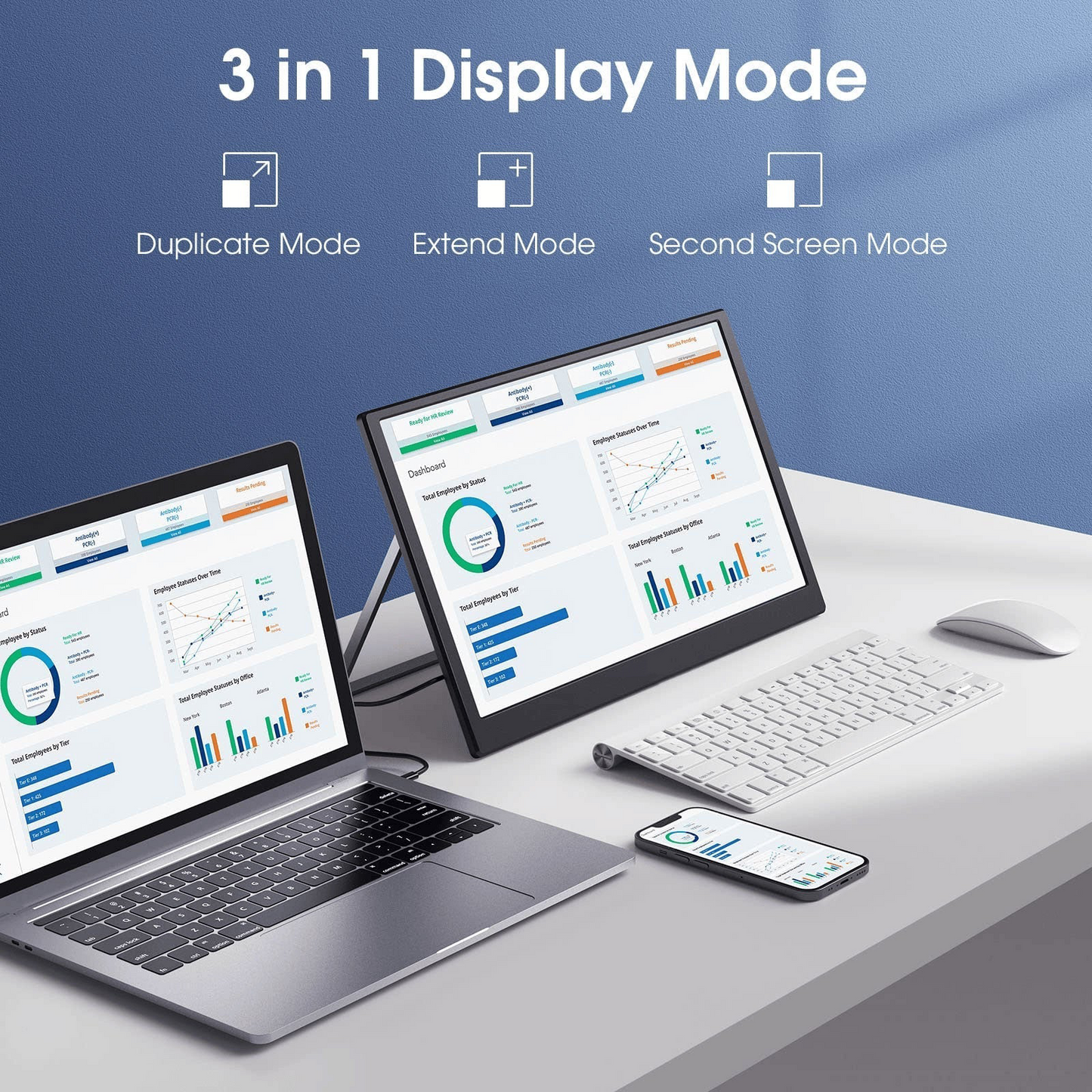 AocAmity C2 15.6″ FHD Portable Third Screen – USB-C IPS with Kickstand